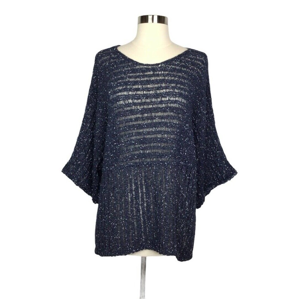 Pure Jill Kimono Knit Pullover Sweater 3/4 Sleeve